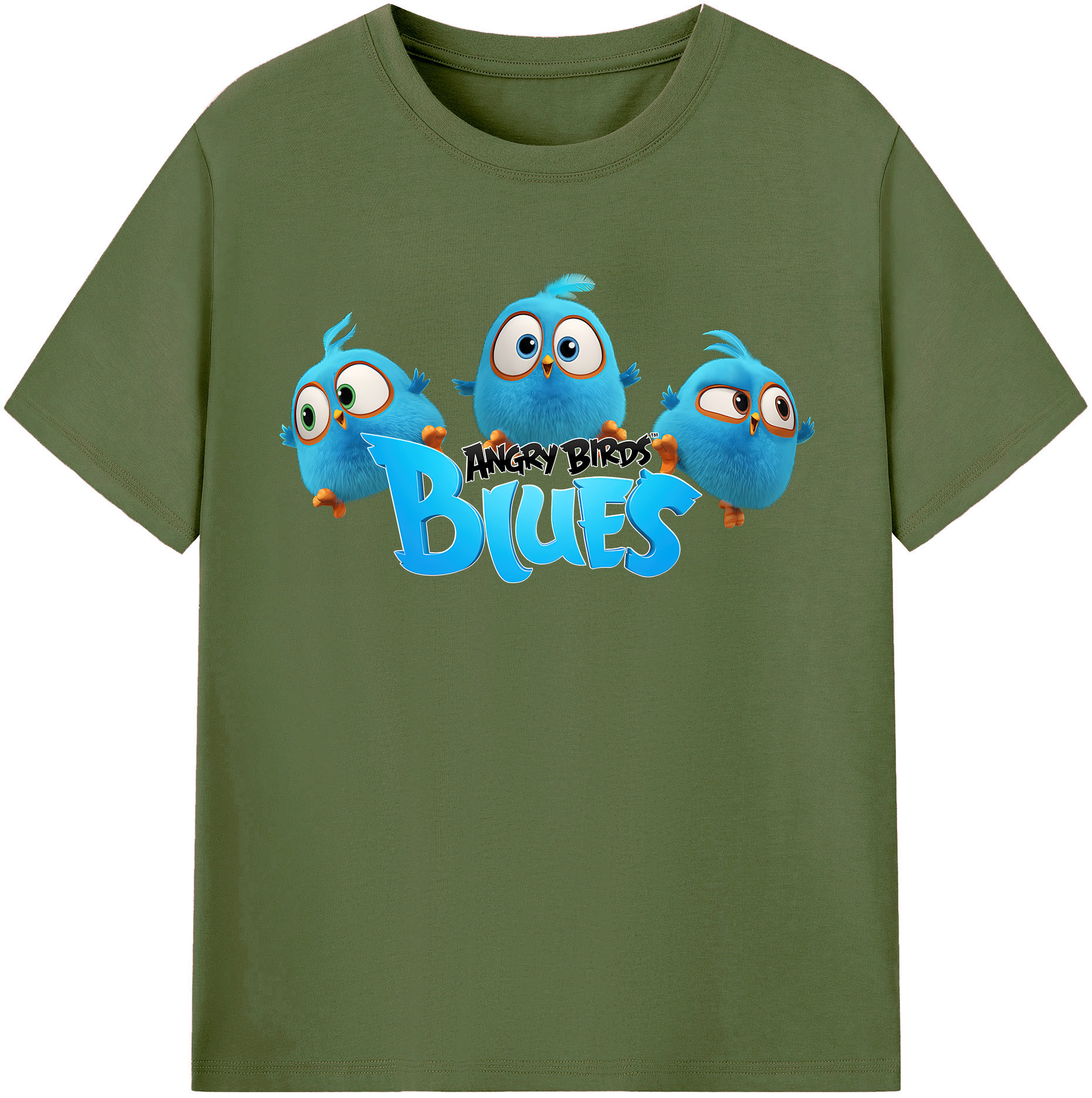 （画像用） Angry Birds アングリーバード 綿100％半袖Tシャツ（フロントプリント）